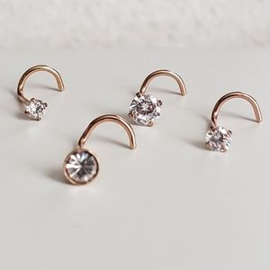 Rose gold nose screws